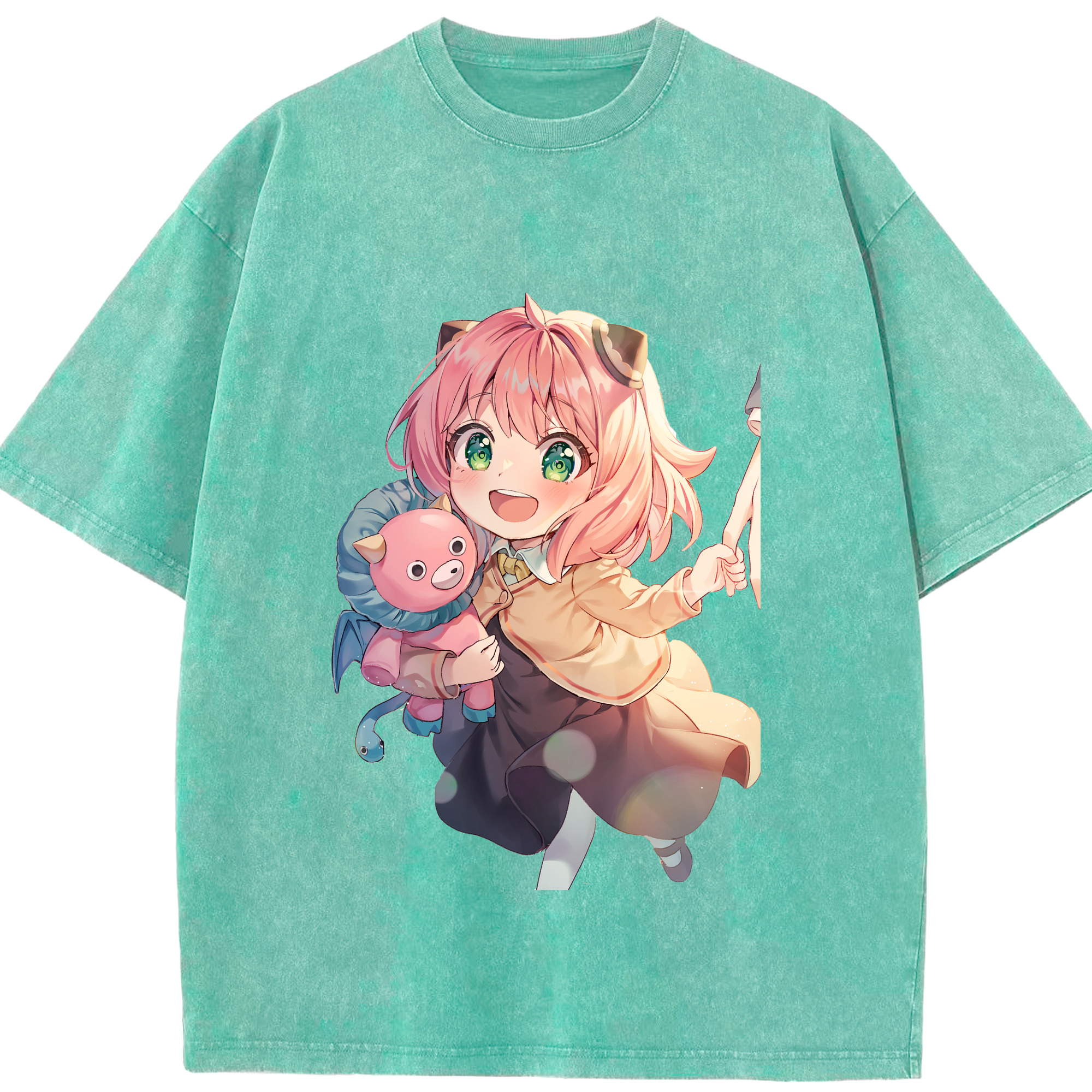 （画像用） SPY×FAMILY间谍家家酒 綿100% ヴィンテージ風 半袖Tシャツ（フロントプリント）